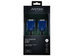 Cable MITSAI (VGA - 15 Pin - 3m - Negro)