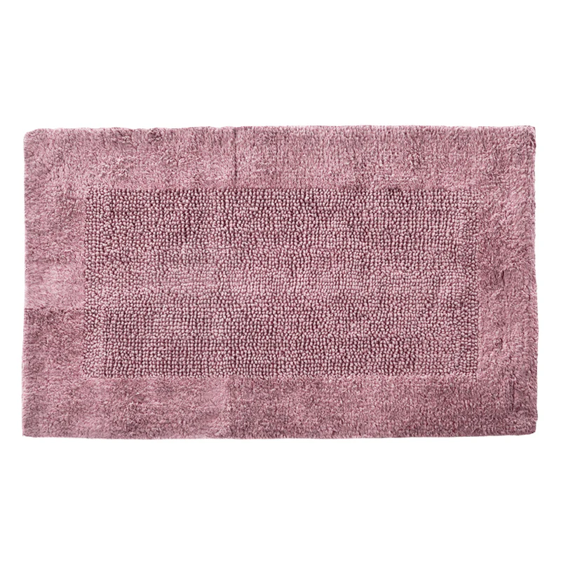 Tappeto Bagno Fazzini Di Puro Cotone Reversible 60x110 Malva