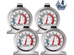 Conjunto De 4 Termômetros Para Geladeira E Freezer Da Série Clássica Com Mostrador Grande. Ideal Para Geladeiras, Freezers E Refrigeradores.