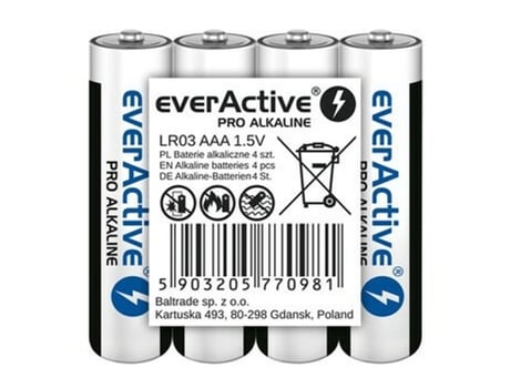 Pilas EVERACTIVE LR03 1,5 V (4 Unidades)