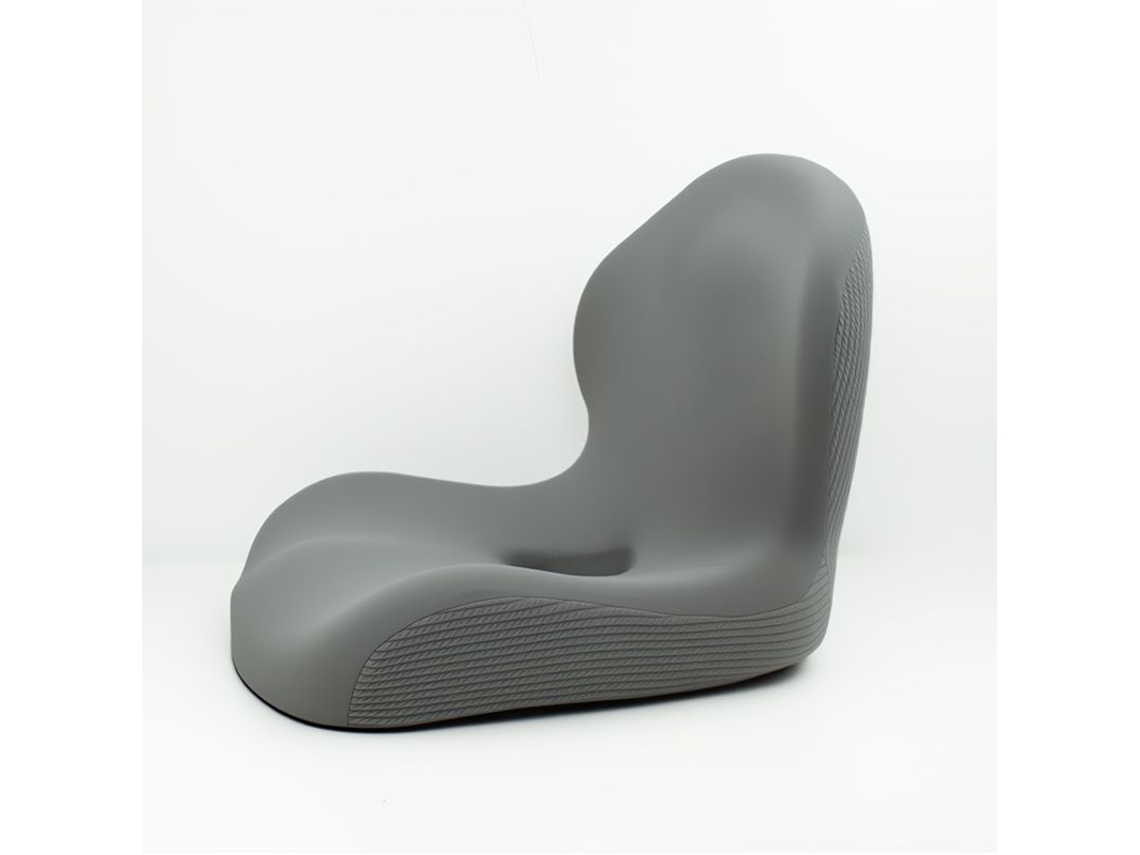 Cojín De Asiento Ergonómico De Espuma Viscoelástica Para Oficina Con Respaldo, Alivia La Ciática (gris Claro) Gertiz