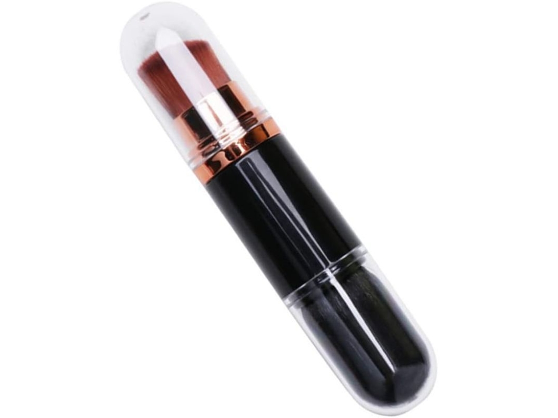 Brocha Retráctil 2 En 1 Para Base De Maquillaje Y Herramienta Para Maquillaje De Mejillas De Cobertura Total.