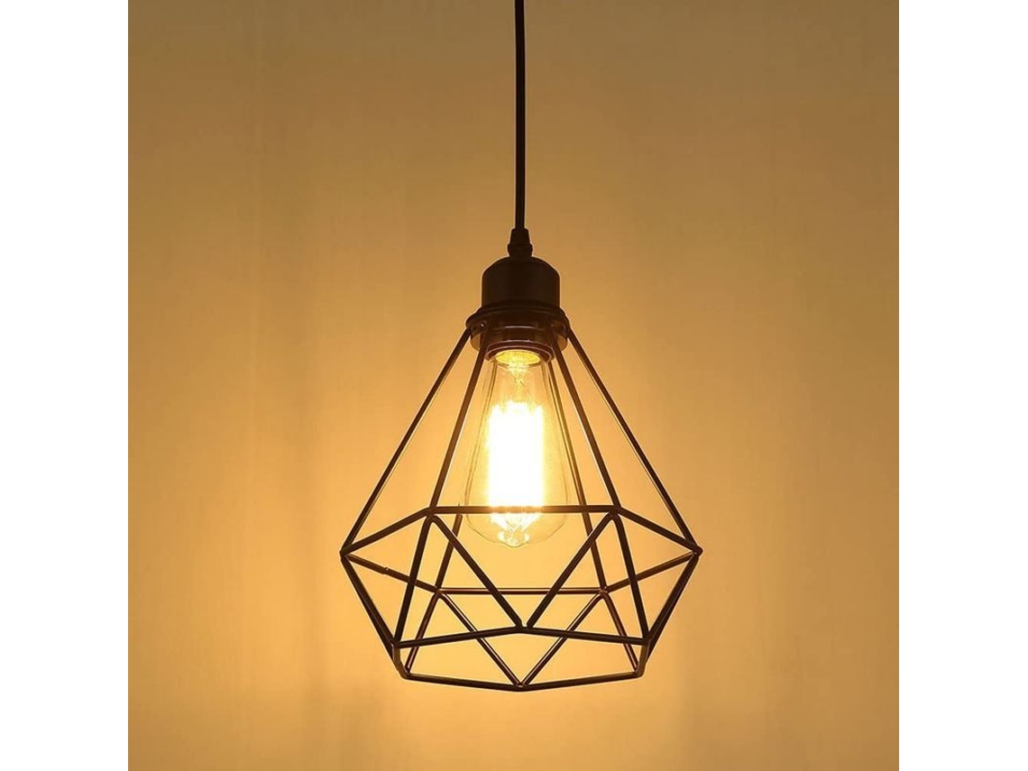 Lámpara Colgante Industrial Retro De Metal Negro Para Restaurante, Sala De Estar, Cocina, Bar (bombilla No Incluida).