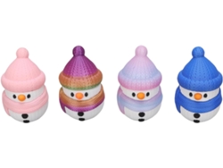 Juego de adornos de muñecos de nieve impresos en 3D, 4 figuras modernas SFUSHOS