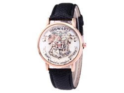 Reloj De Pulsera Analógico De Cuarzo Para Mujer Con Correa De Cuero Negra.