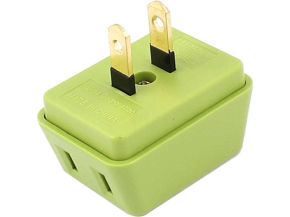 Adaptador De Corriente Ca 125 V 15 A Ee. Uu. - Enchufe De 1 A 3 Vías Verde