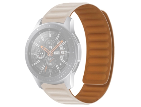 Correa de Silicona 20mm magnético para Samsung Galaxy Watch4 40mm/44mm/Garmin Venu 2 Plus - beige