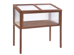 Macetero De Madera De Abeto Para Invernadero Con Cubierta De Policarbonato, 90x50x93cm