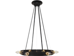 Lámpara de Techo FABRILAMP Dulcinea (Negro, Dorado - E27 - Máx. 60W - Metal)