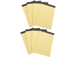 Blocs De Notas Legales Amarillos Con Líneas, Tamaño De Bolsillo, 8 Cuadernos Grapados