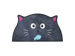 Gato Alfombra De Piso, Estera De Dibujos Animados Lavable Estera De Dibujos Animados Antideslizante Para Dormitorio