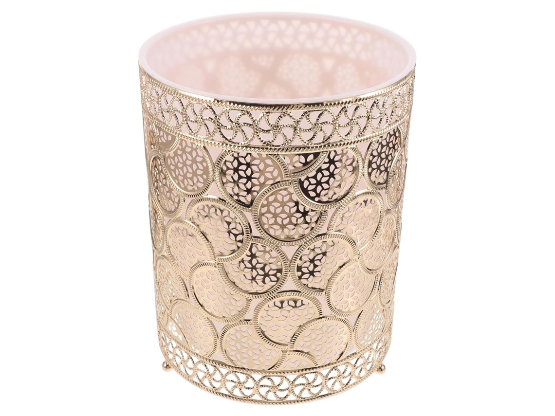Papelera Redonda De Metal Para El Hogar, Elegante Papelera Para El Baño, Papelera De Cocina