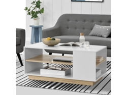 Mesa de Centro [EN.CASA] Trellebor  (Blanco - Tablero Recubierto De Melamina - 46 x 100 x 60 cm)