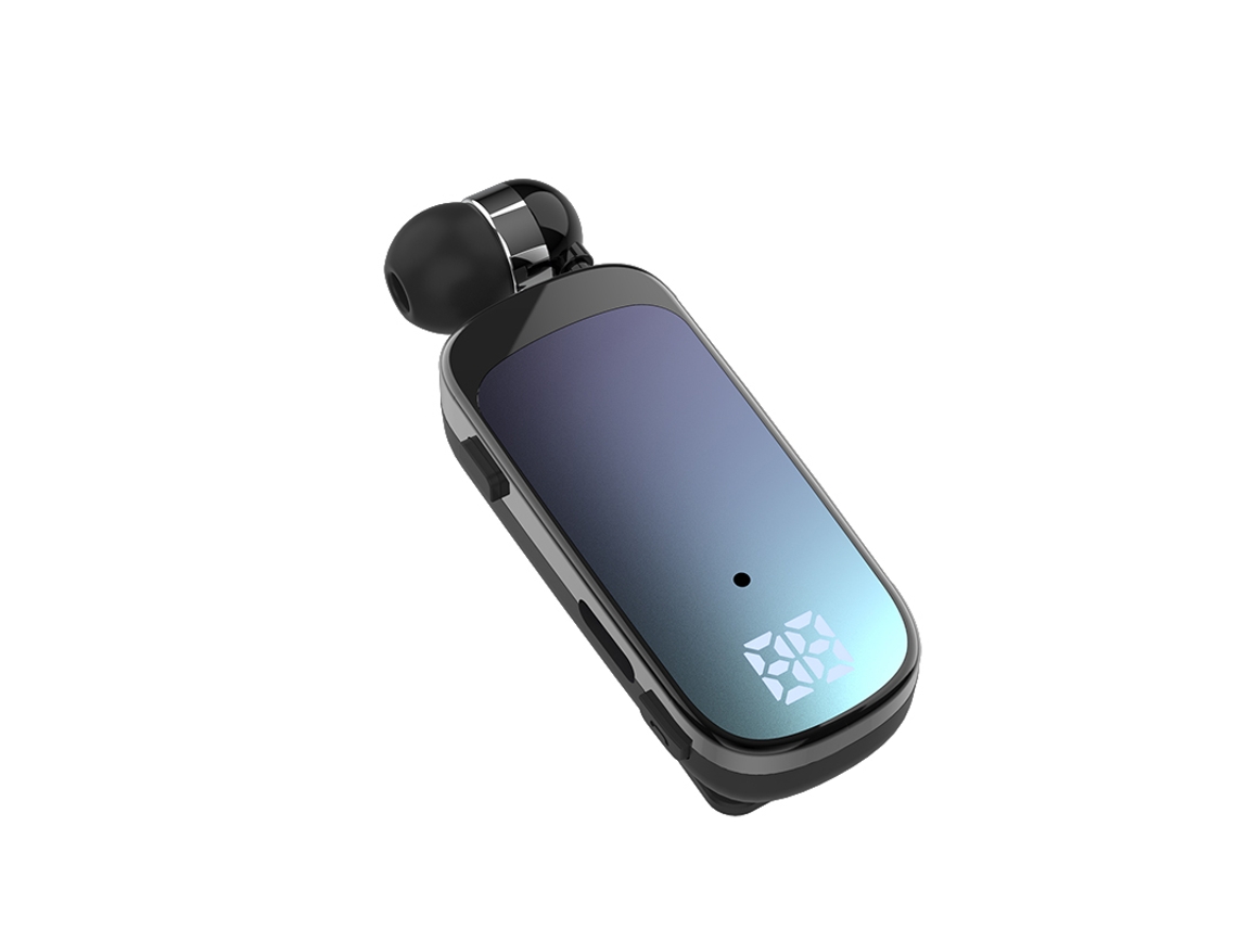 (k65-azul) Auriculares Bluetooth, Dispositivo De Audio Con Clip, Calidad De Llamada Hd.