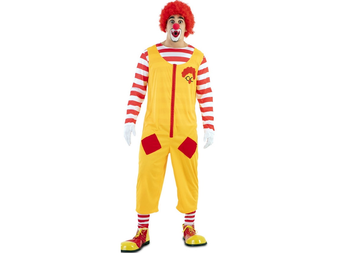 Disfraz de Hombre EUROCARNAVALES Payaso Hamburguesa (M/L )
