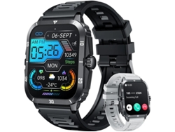 Reloj inteligente para hombre con contestador automático, pantalla táctil de 2,0 pulgadas, resistente al agua hasta 3 ATM, monitor de sueño y podómetro. Bestvite Monitor.