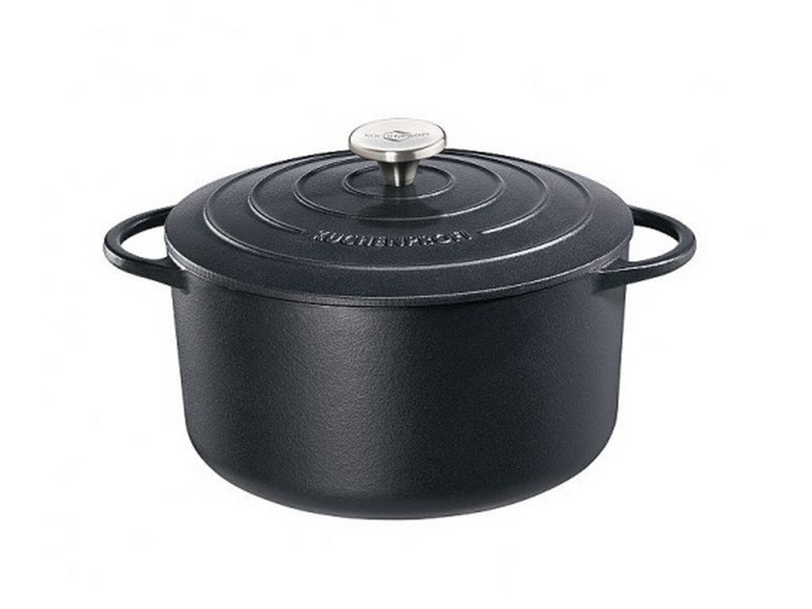 Cacerola Redonda KUCHENPROFI (Hierro Fundido- Negro-28cm)