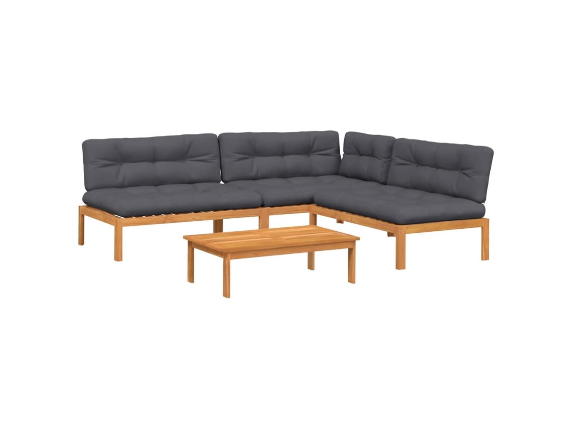Maison Exclusive - Set De Sofás De Palets De Jardín Y Cojines 4 Pzas Madera Acacia