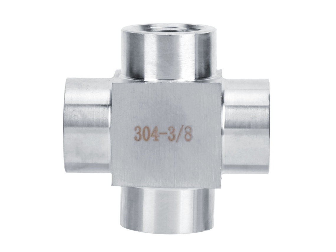 Conector En T De Acero Inoxidable 304, Adaptador De Tubería De 4 Vías Con Rosca Hembra G3/8.
