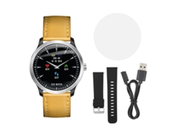 Pulsera Inteligente Con Monitorización Ecg Ppg De Frecuencia Cardíaca, Reloj Deportivo Impermeable De Cuero Dorado