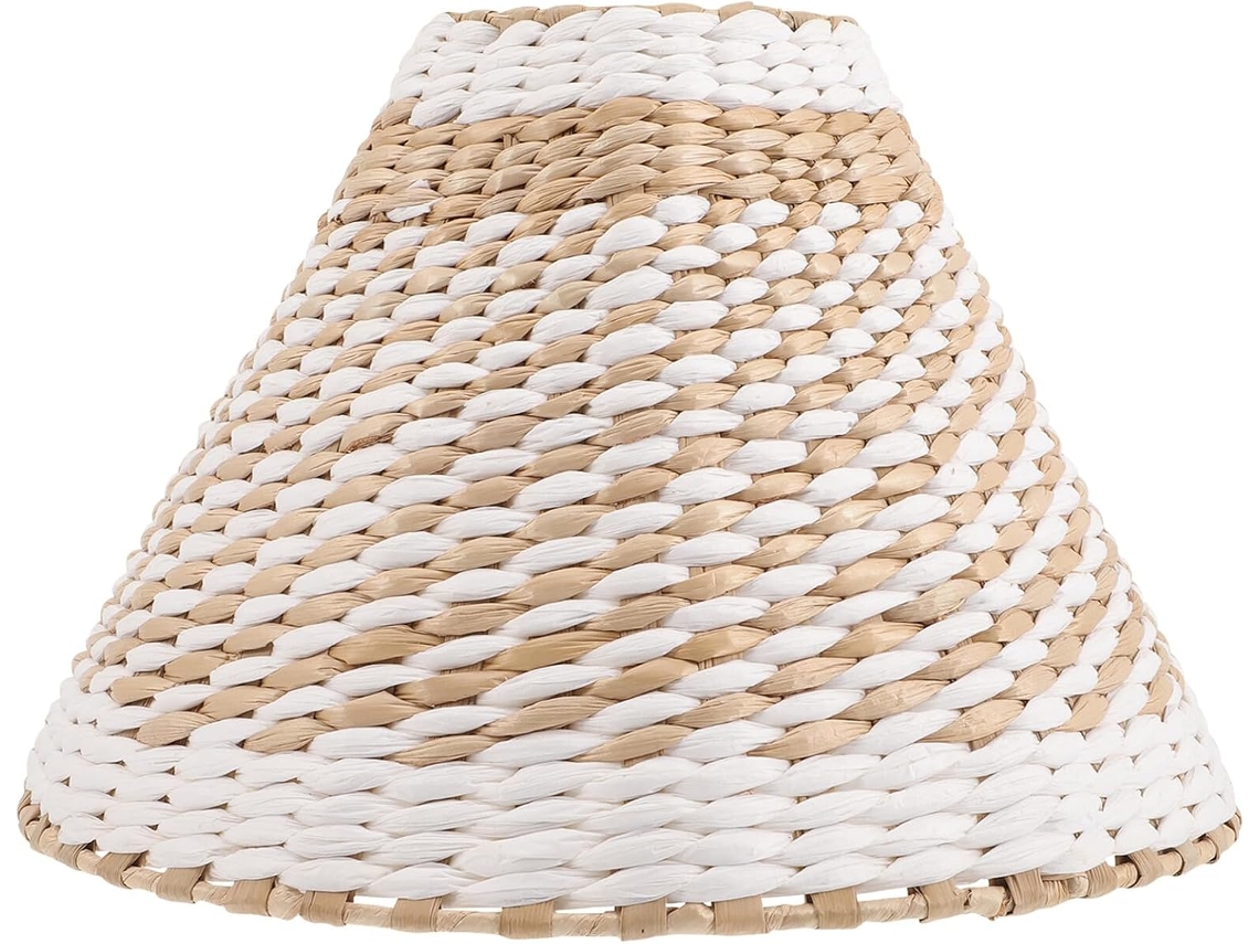 Pantalla decorativa de papel tejido para lámparas de mesa o de pie, con una estructura sencilla y resistente. SFUSHOS