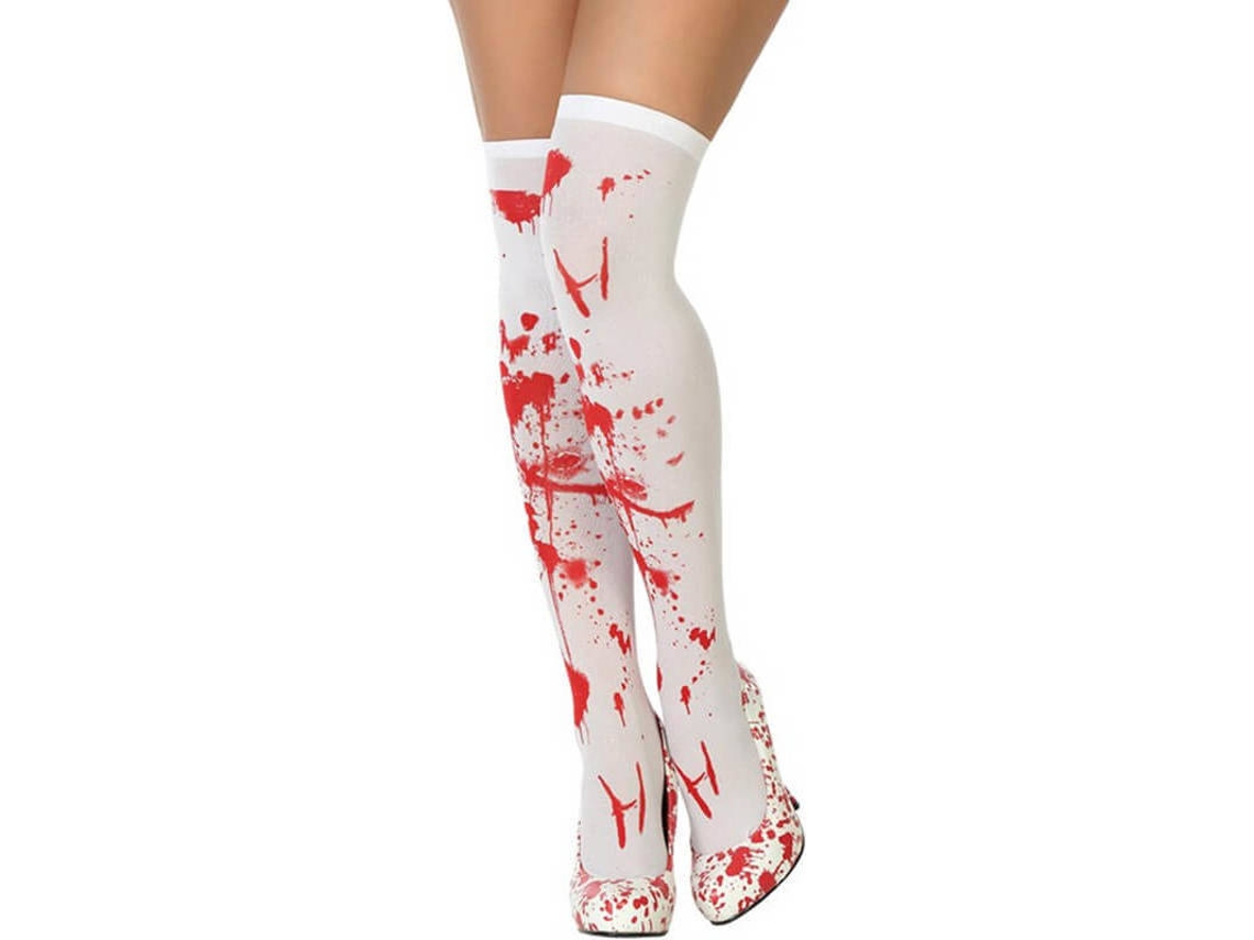 Medias DISFRAZZES Blancas Con Sangre (Talla Universal )