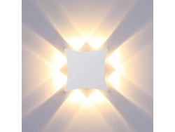 Rebe-luz De Pared Led Moderna 8w Ip65 Resistente Al Agua, Aluminio, 3000k Blanco Cálido, Interior Y Exterior, Dormitorio, Jardín, Pasillo