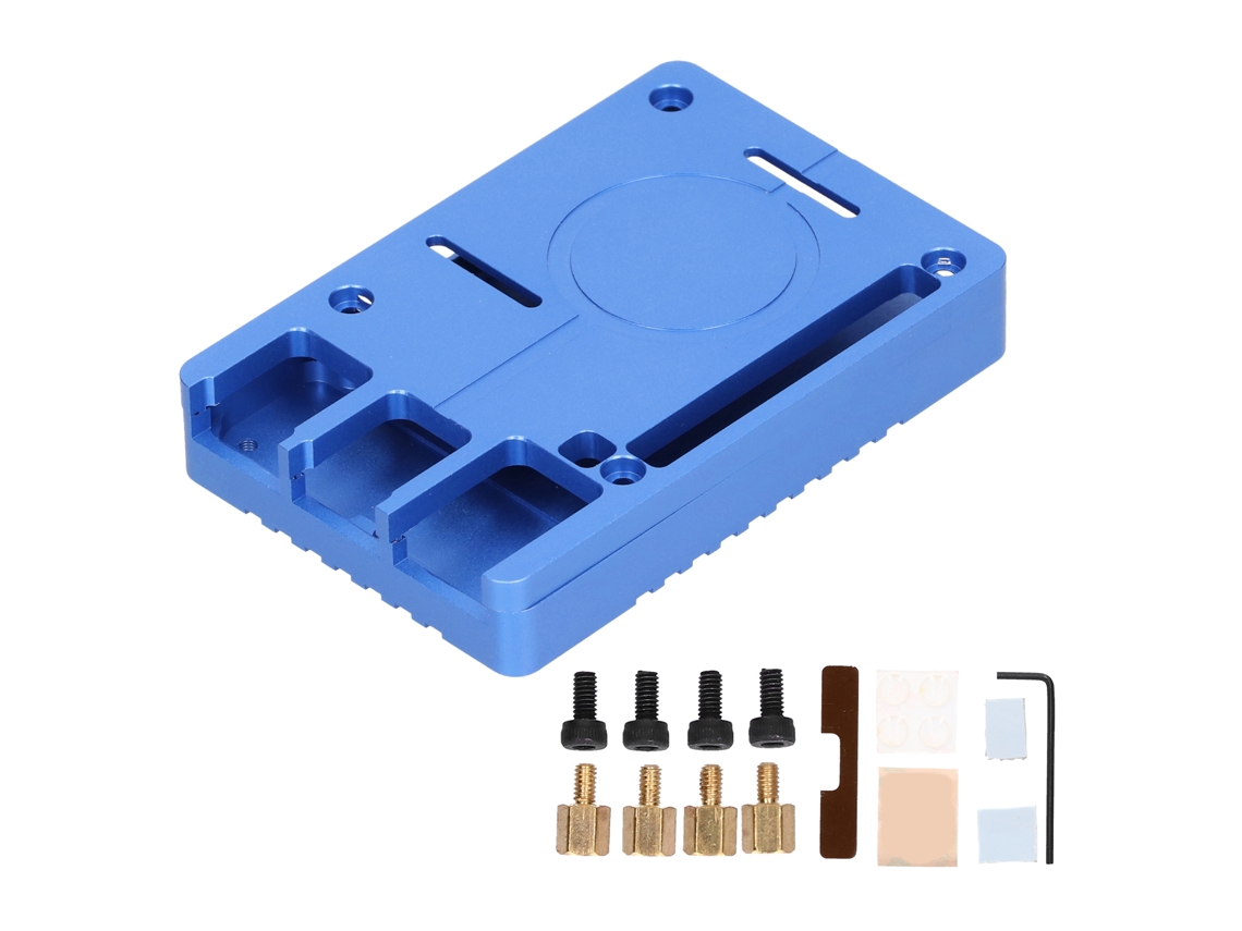 Yncm-capa De Enfriamiento En Aleación De Aluminio Para Raspberry Pi 4b Azul