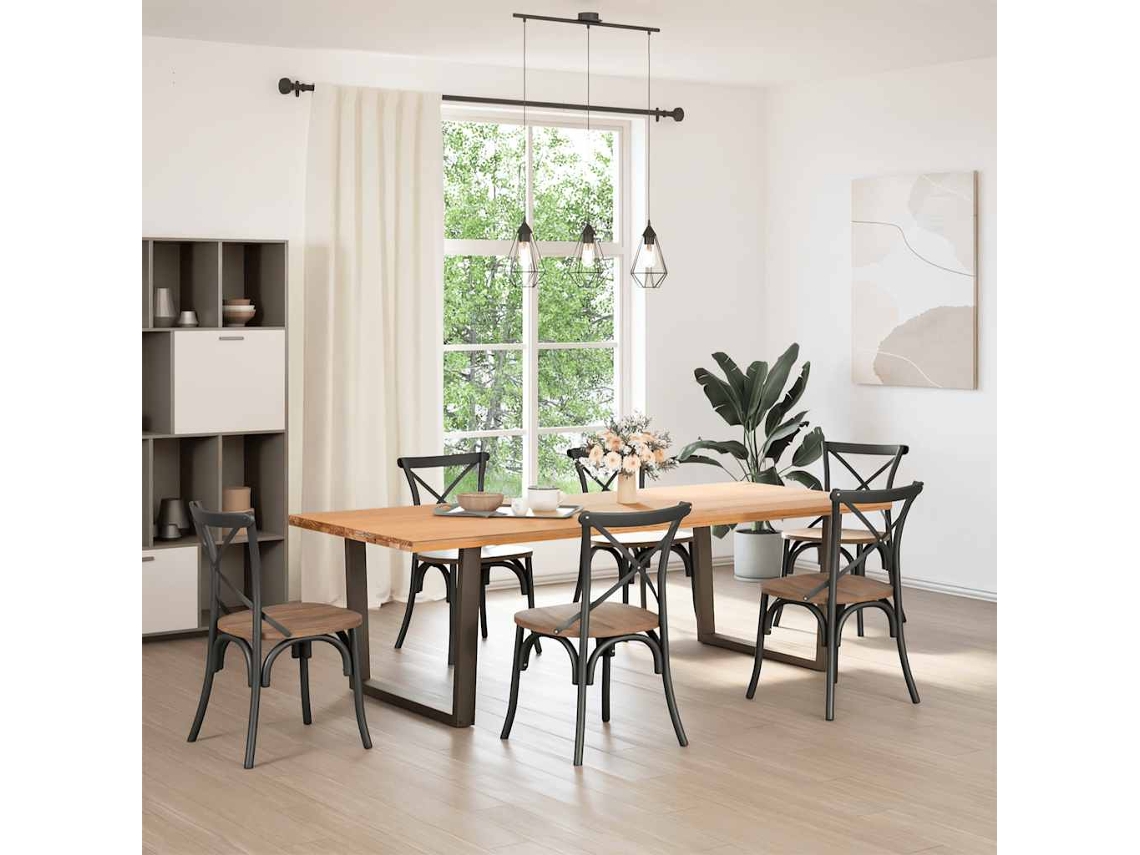 Patas para mesa de comedor (2 unidades, forma de V, 100 x 100 cm, acero antracita, WSD74873, Lovely Home, 72 x 73,3 cm)