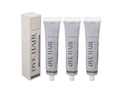 3pcs Tinte De Pelo Gris Estilo Crema Permanente Semi Gentle Ingredientes Tinte De Pelo Plata 100ml