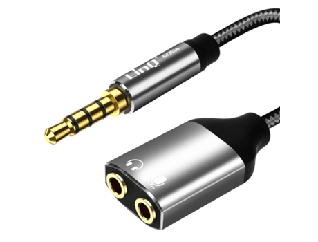 Adaptador Audio Jack 3.5mm a Doble Jack 3.5mm Hembra Casco + Micro LinQ LINQ