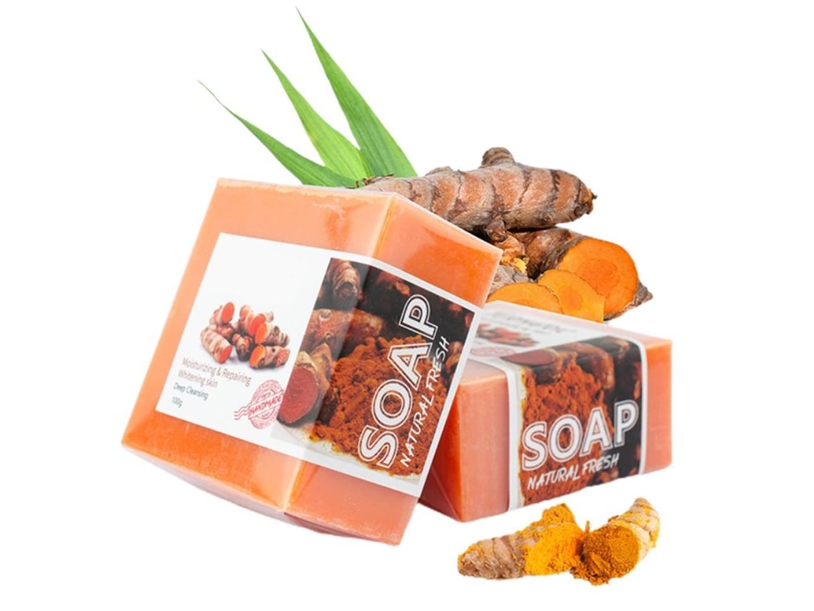 Jabón Facial Artesanal Con Aceite Esencial De Cúrcuma