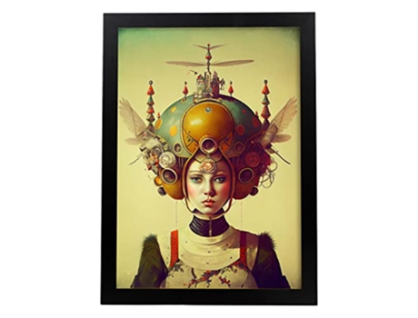 NACNIC Poster Alas En Estilo Surrealismo Cinematográfico Ilustraciones Y Grabados De Historieta Abstracta Y Artística A3 Marcos Negros