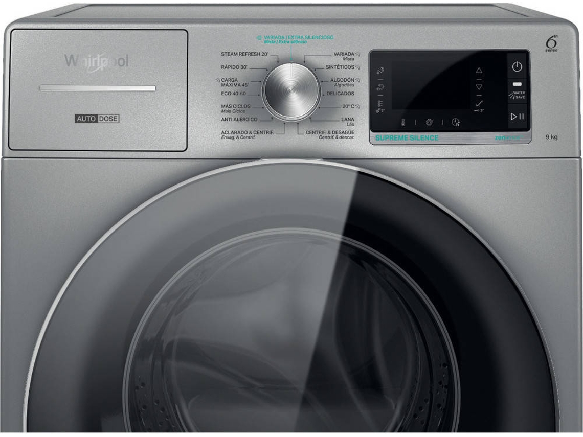 Lavadora WHIRLPOOL W8 W946SR SPT (9 kg - 1400 rpm - Inox)