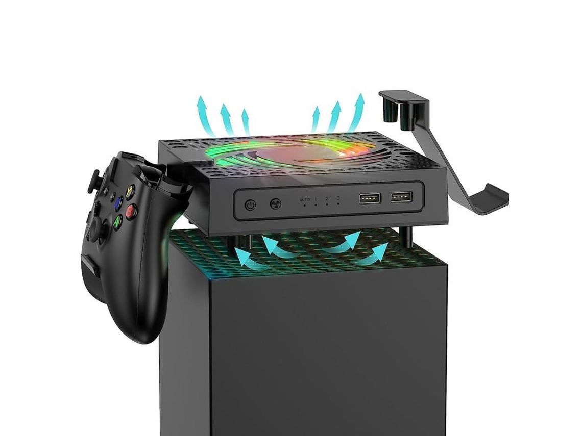 Ventilador De Refrigeración Automático Para Xbox Series X, Velocidad Inteligente, Iluminación Rgb, Bajo Nivel De Ruido.