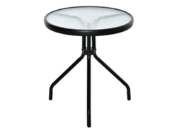 VPMKP - Conjunto de muebles de jardín Outsunny para 2 personas, 2 sillas + mesa redonda, aluminio fundido imitación hierro forjado, negro