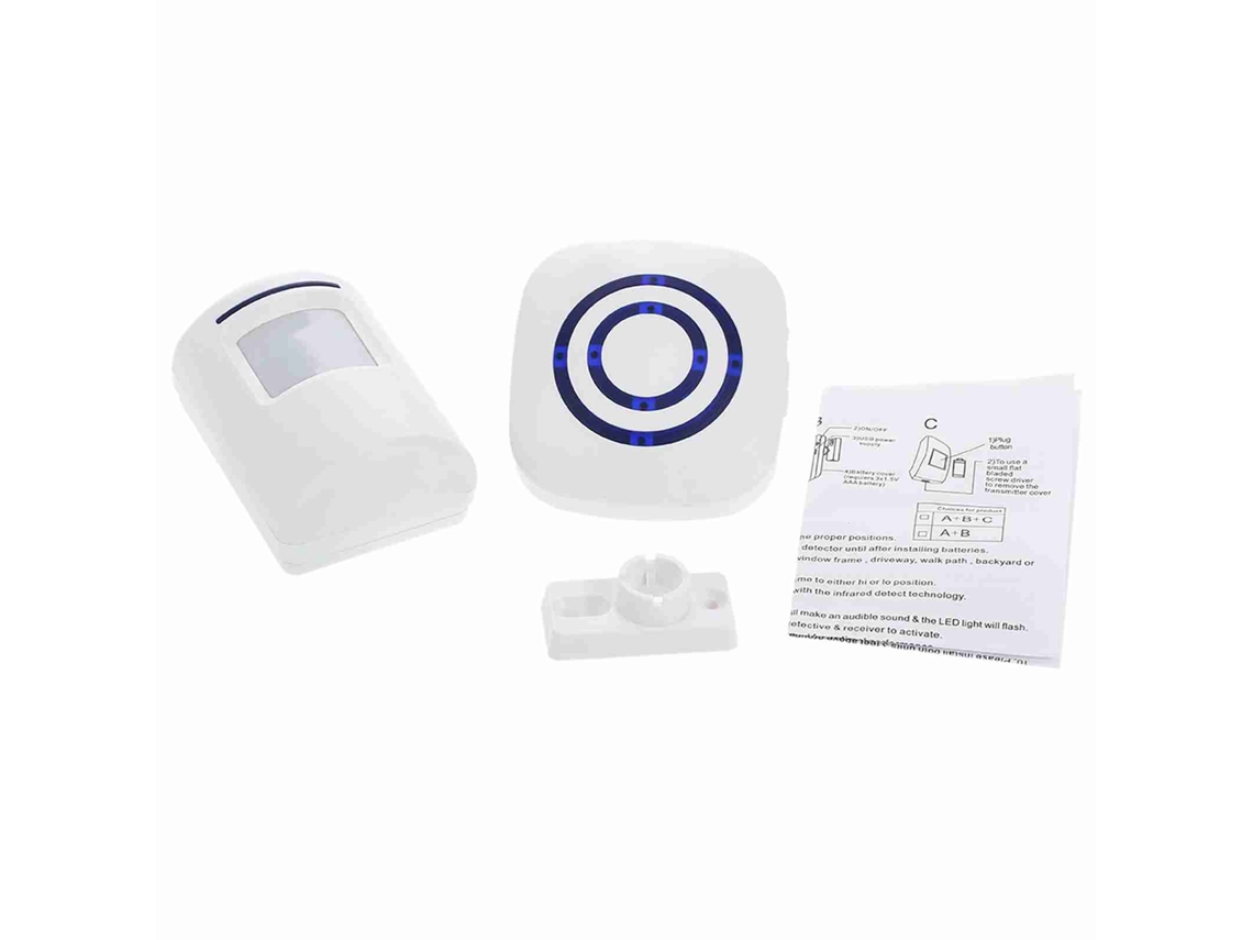 Timbre Inalámbrico Con Sensor De Movimiento Pir, 38 Tonos, Para Hogar, Tienda U Oficina.