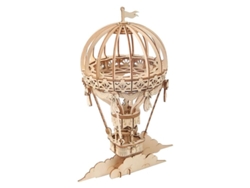 Globo aerostático modelo 3D de madera 140 piezas Rolife Tg406 Robotime Madnesstoysmá 4 años
