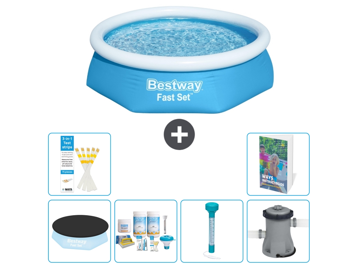 Bestway Piscina Bestway Fast Set Redonda - 244x61 Cm - 7-peças S52