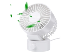 Ventilador de mesa USB Yizhood de 3 velocidades, silencioso, para casa o oficina, color blanco