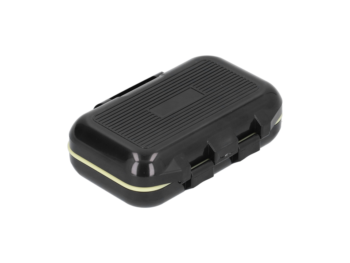 Caja de aparejos de pesca portátil e impermeable Anub con múltiples compartimentos para guardar señuelos, anzuelos y accesorios de pesca - Negra