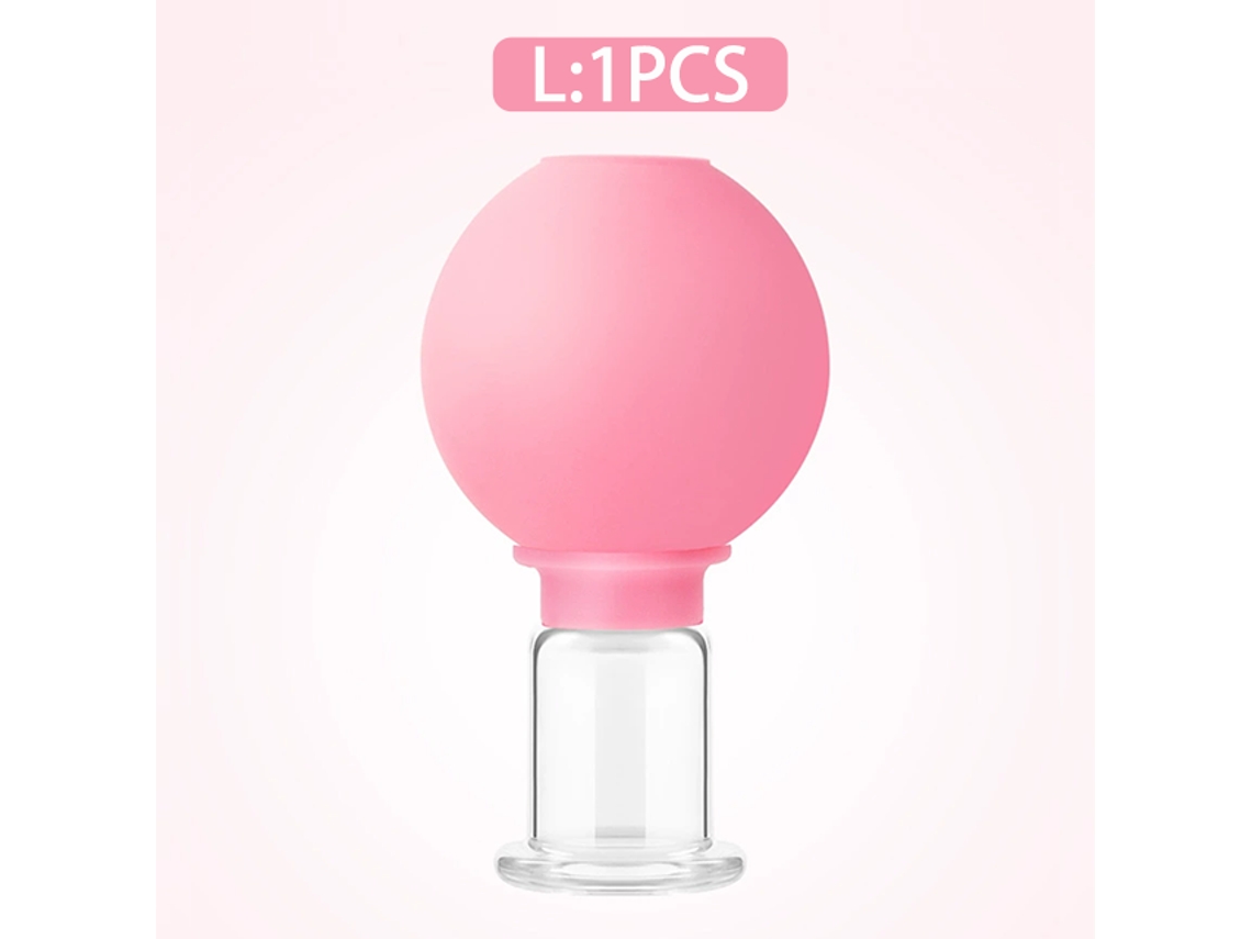 (rosa L) Copa De Masaje De Goma, Elevación De La Piel Facial Por Vacío, Tallas S, M, Xl