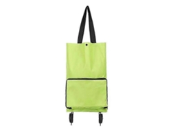 Carrito de compra plegable portátil con ruedas, multifuncional, reutilizable, de tela no tejida, tamaño supermercado, GOKOCO