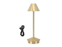 Bj-lâmpada De Mesa Sem Fio Moderna Arte De Ferro Led Portátil 3 Cores Regulável Sem Cabo Com Controle Táctil Ouro