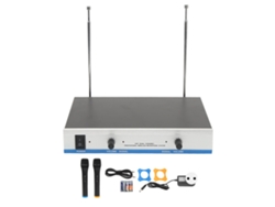Sistema Profesional De Micrófono Inalámbrico Doble De Metal Para Karaoke Y Ktv Con Enchufe Europeo De 100-240 V.