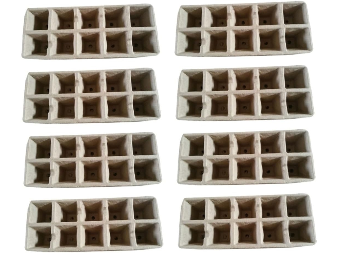 Bandejas De Germinación De Pulpa De Papel De 10 Compartimentos, 13 Unidades