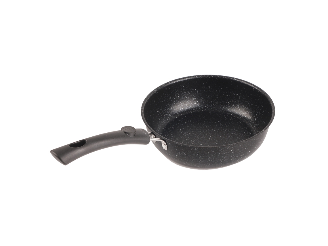 Sartén antiadherente de acero inoxidable con mango ergonómico para tocino, bistec y tortilla, 20 cm | Sin marca