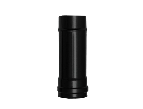 Wolfpack tubo de estufa pellet acero vitrificado negro ø 80 mm. longitud 25 cm. estufas de leña, chimenea, alta resistencia,