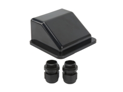 Caja de entrada solar IP68, impermeable, anti-UV, ABS de alta resistencia con doble prensaestopas para RV y barco.