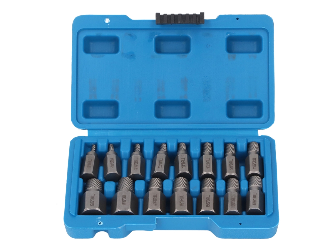 Set De Extractores De Tornillos De Cabeza Hexagonal Easy Out, 15 Piezas, Herramienta Para Quitar Tornillos Dañados O Rotos, Cr Mo